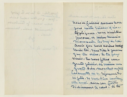 Lettre du 15 mai 1862 de George Sand à Eugène Lambert