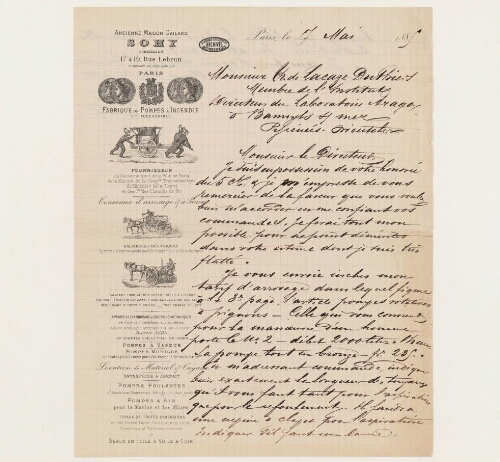 Correspondance de Sohy - l'Ancienne Maison Cailard et Henri de Lacaze-Duthiers