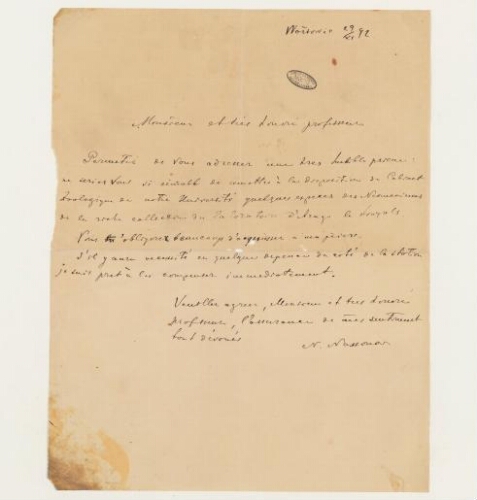 Correspondance de Nicolas Victor Nassonow et Henri de Lacaze-Duthiers