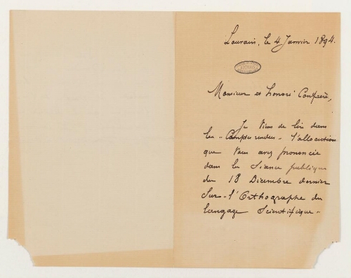 Correspondance de Louis Henry et Henri de Lacaze-Duthiers