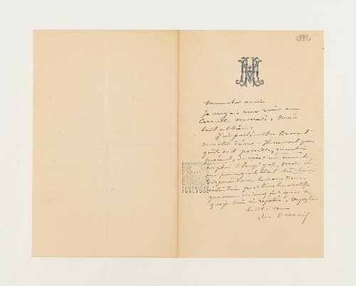 Correspondance d'Armand Du Mesnil et Henri de Lacaze-Duthiers