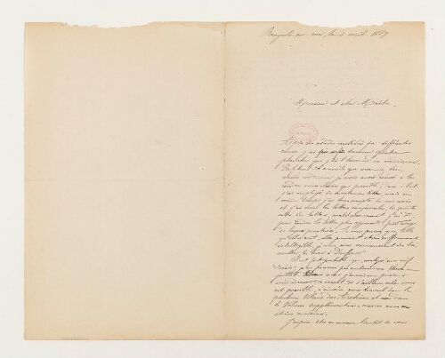 Correspondance de René Chevrel et Henri de Lacaze-Duthiers