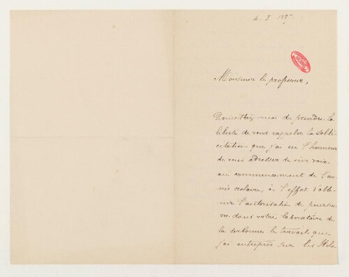 Correspondance d'Edgard Herouard et Henri de Lacaze-Duthiers