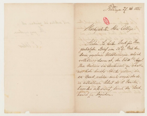 Correspondance d'Ernst Ehlers et Henri de Lacaze-Duthiers