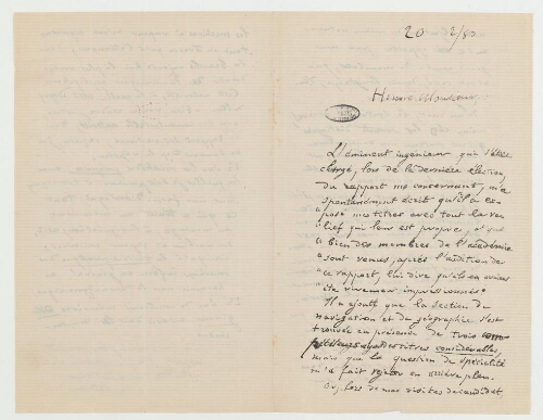 Correspondance d'Alfred Constant Hector Ledieu et Henri de Lacaze-Duthiers