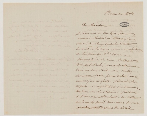 Correspondance de G.L. de Mauberg et Henri de Lacaze-Duthiers