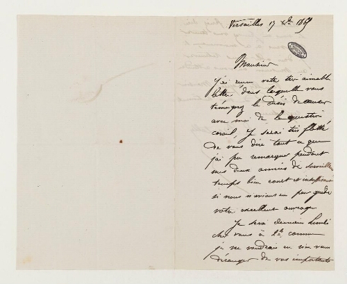 Correspondance de Broutelle et Henri de Lacaze-Duthiers