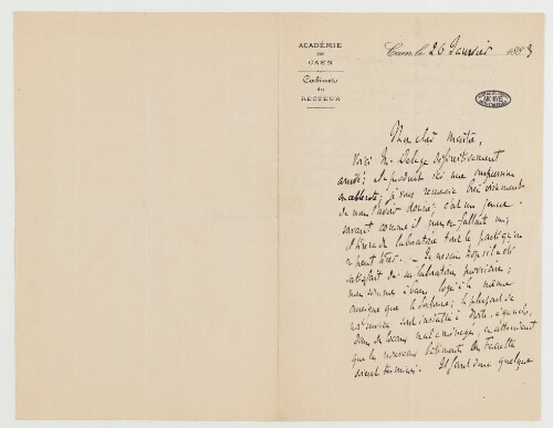 Correspondance de Louis Liard et Henri de Lacaze-Duthiers