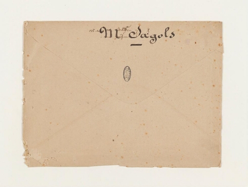 Correspondance de F. Sagol et Henri de Lacaze-Duthiers