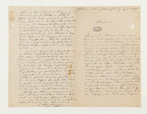 Correspondance de Jules Beaudouin et Henri de Lacaze-Duthiers