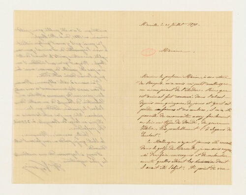 Correspondance d'Albert Vayssière et Henri de Lacaze-Duthiers