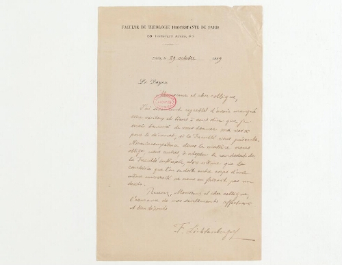 Correspondance de Frederic Liechtenberger et Henri de Lacaze-Duthiers