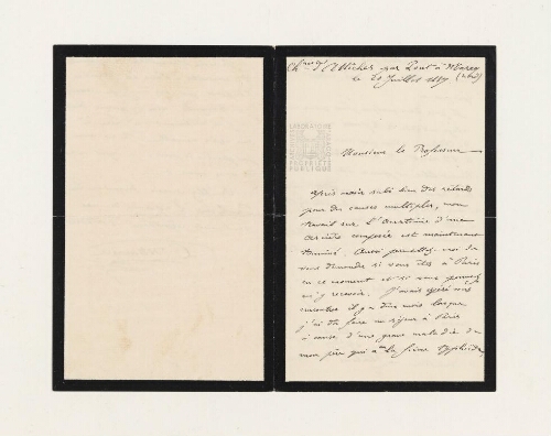Correspondance de Charles Maurice et Henri de Lacaze-Duthiers