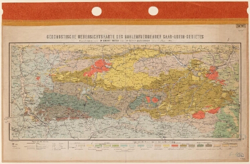 Geognotische Uebersichtskarte des Kohlenfuehrenden Saar-Rhein-Gebietes
