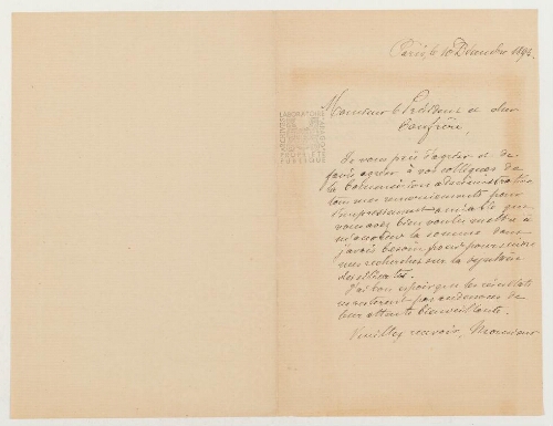 Correspondance de Friedel et Henri de Lacaze-Duthiers