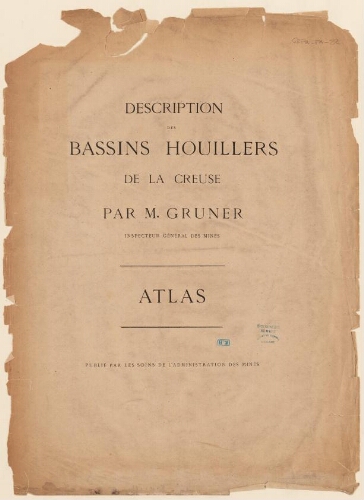 Description des bassins houillers de la Creuse, atlas