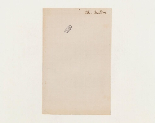 Correspondance de Pierre-Joseph Van Beneden et Henri de Lacaze-Duthiers