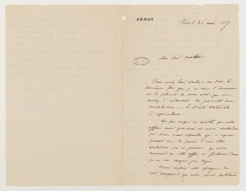 Correspondance d'Antoine Élie Gadaud et Henri de Lacaze-Duthiers
