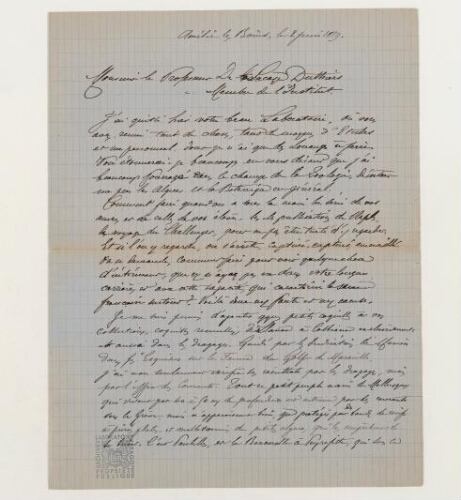 Correspondance de P. Goulard et Henri de Lacaze-Duthiers