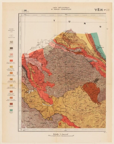 Etudes géologiques sur la région septentrionale du Haut-Tonkin : (Feuilles de Pa-Kha-E, Ha-Giang, Ma-Li-Po, Yen-Minh.) - Cartes