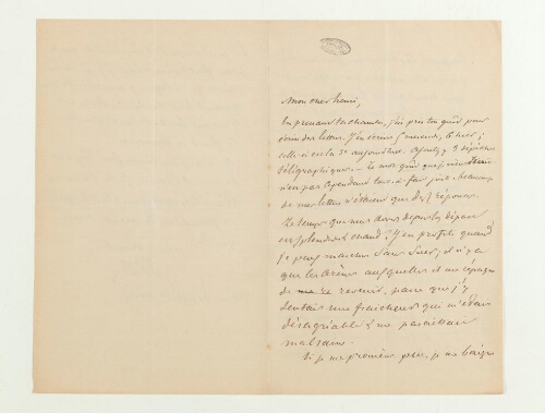 Correspondance de Marthe Lacaze-Duthiers et Henri de Lacaze-Duthiers