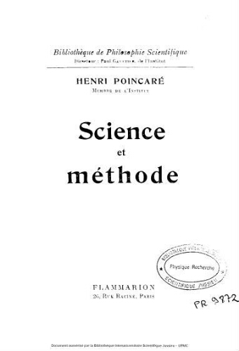 Science et méthode