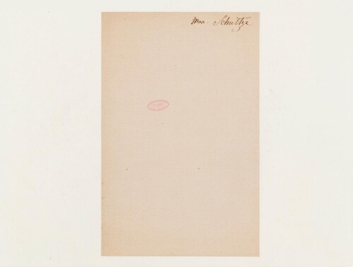 Correspondance de Max Johann Schultze et Henri de Lacaze-Duthiers