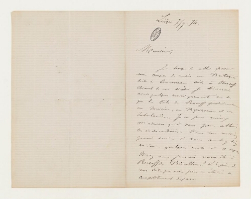 Correspondance d'Édouard Van Beneden et Henri de Lacaze-Duthiers
