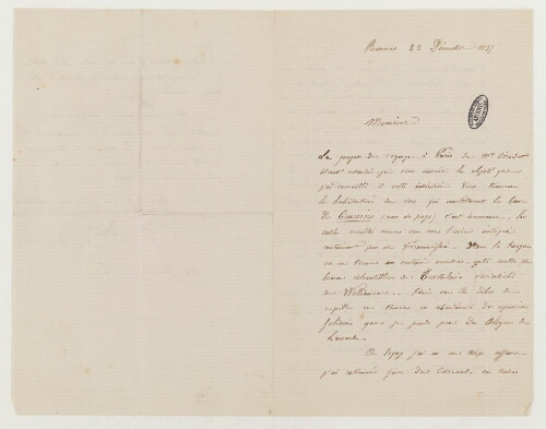 Correspondance de J. Gallée et Henri de Lacaze-Duthiers