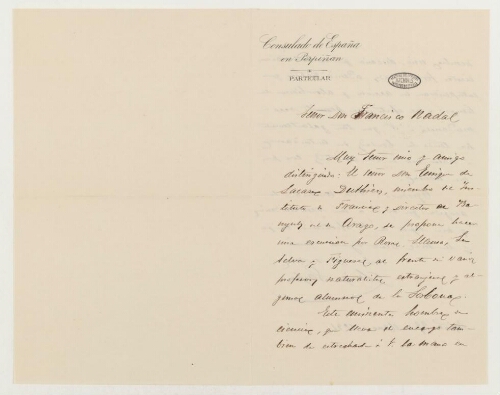 Correspondance d'Enrique Gaspar et Henri de Lacaze-Duthiers