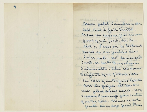 Lettre du 2 mai 1862 de George Sand à Eugène Lambert