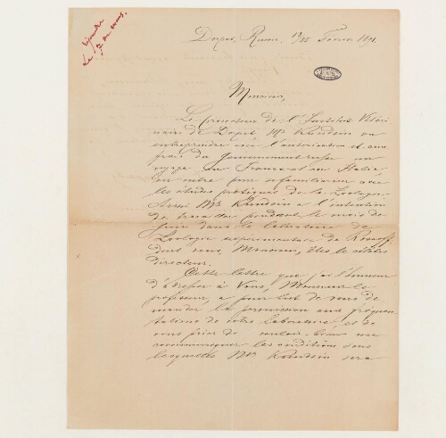 Correspondance de Casimir Carl Eduard von Raupach et Henri de Lacaze-Duthiers