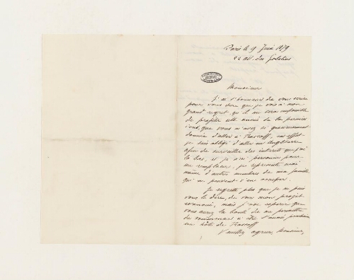 Correspondance de William Vignal et Henri de Lacaze-Duthiers