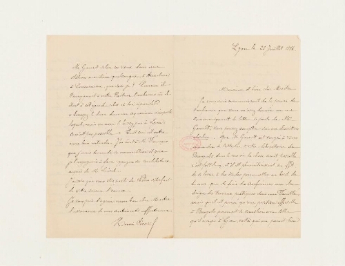 Correspondance de Henri Sicard et Henri de Lacaze-Duthiers