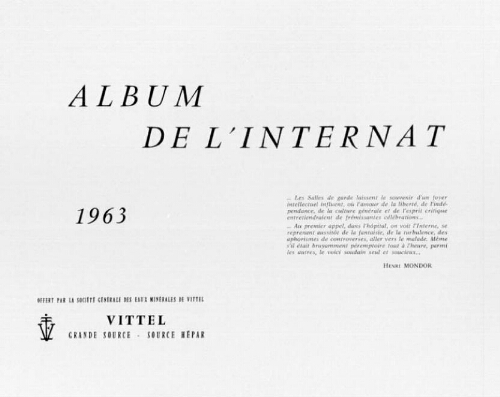 Album de l'internat: 1963