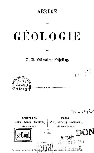 Abrégé de géologie