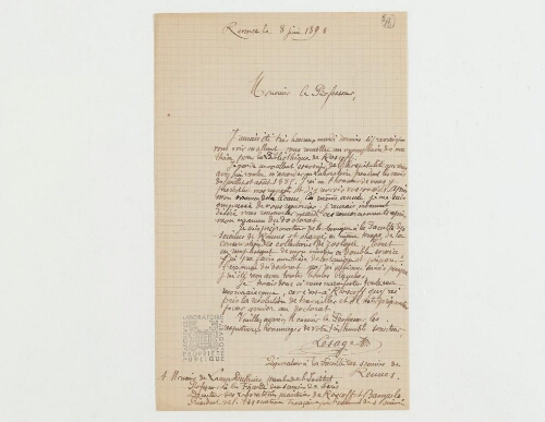 Correspondance de Pierre-Marie Lesage et Henri de Lacaze-Duthiers