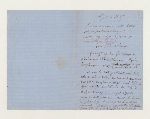 Correspondance de G. Young et Henri de Lacaze-Duthiers