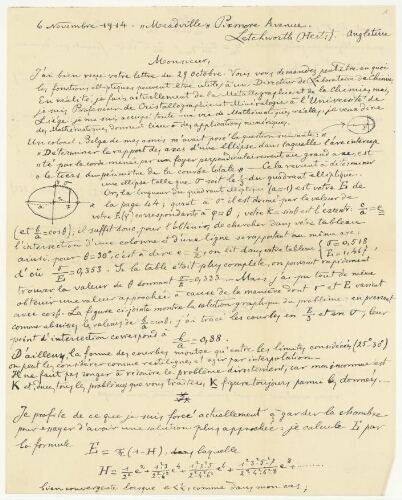 Correspondance de Giuseppe Raimondo de Cesàro à Robert de Montessus de Ballore