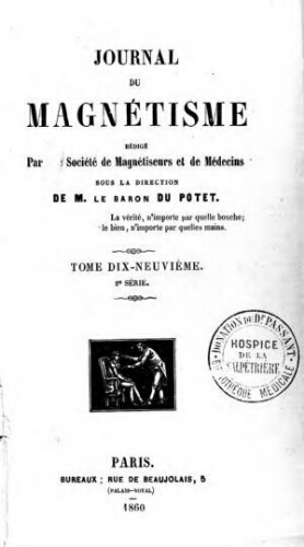 Journal du magnétisme [Tome XIX]