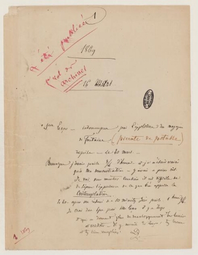 1ère leçon, 1ère année d'enseignement en Sorbonne, 16 mars 1869 - Ce que dût être la zoologie au moment où elle voulut mériter le nom de science […] et vraie.