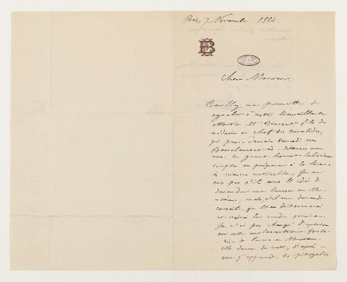 Correspondance de Louis-Edouard Bureau et Henri de Lacaze-Duthiers