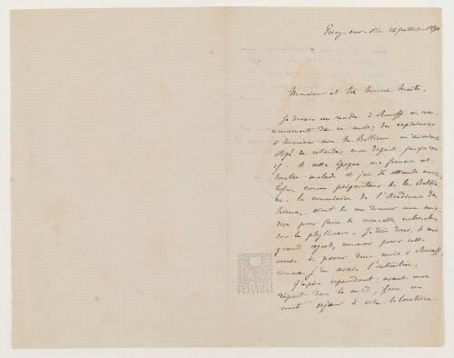 Correspondance de Louis Félix Henneguy et Henri de Lacaze-Duthiers