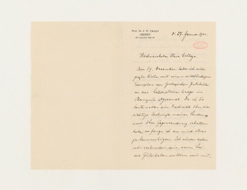 Correspondance de Johann Wilhelm Spengel et Henri de Lacaze-Duthiers