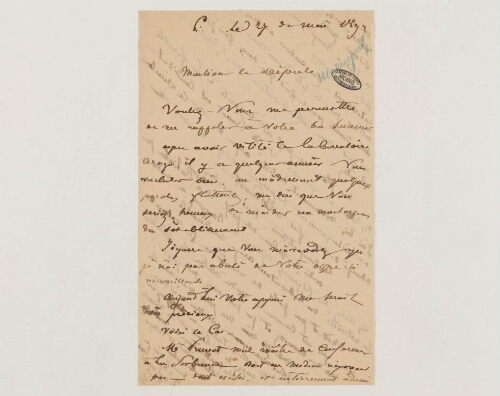 Correspondance de Pierre Adolphe Émile Maruejouls et Henri de Lacaze-Duthiers