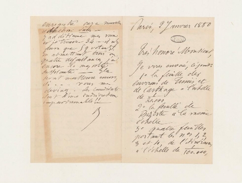 Correspondance de François Perrier et Henri de Lacaze-Duthiers