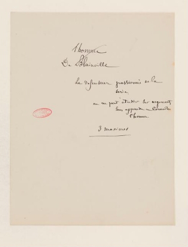 13ème leçon, 5ème année d'enseignement en Sorbonne, 1872 - Henri-Marie Ducrotay de Blainville, le défenseur passionné de la série.