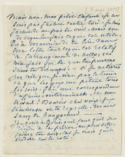 Lettre du 8 mai 1852 de George Sand à Eugène Lambert