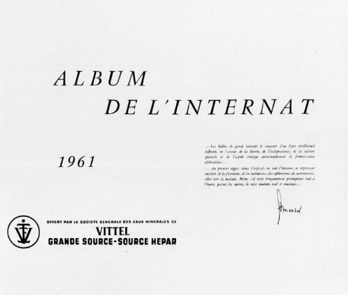 Album de l'internat: 1961