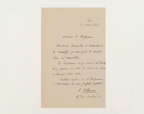 Correspondance d'E. Halperine et Henri de Lacaze-Duthiers
